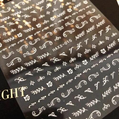 CB series HAXX-14-15-16 POINT Black WHITE 3d nail art stickers decal template diy nail tool decorations