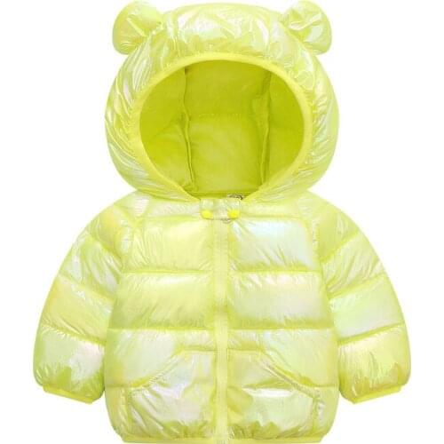 2021 Children Baby Girls Coats Autumn Winter Clothing Cartoon Kids Boys Down Padded Jackets Infant Outerwear Hooded Garment Warm