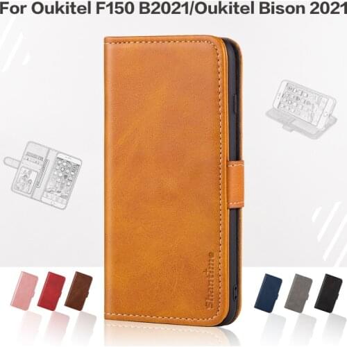 Flip Cover For Oukitel F150 B2021 Business Case Leather Luxury With Magnet Wallet Case For Oukitel Bison 2021 Phone Cover