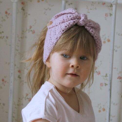 Newborn Headband Ear Warm Turban Girls Crochet Knitted Rabbit Ear Bow Hairband Head Wrap Kids Hair Bands Accessories