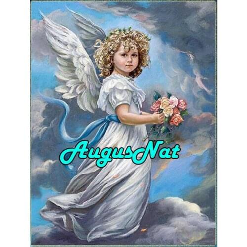 Angel diamond painting full square 5d kid girl daimont embroidery diamant rhinestone oil painting by numbers canvas paint decal