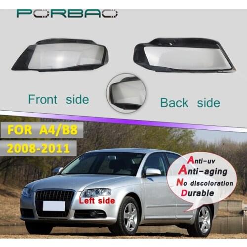 Headlight Lens Cover For A4/B8 2008-2011 Headlamp Clear Auto Shell Cover Replacement DIY