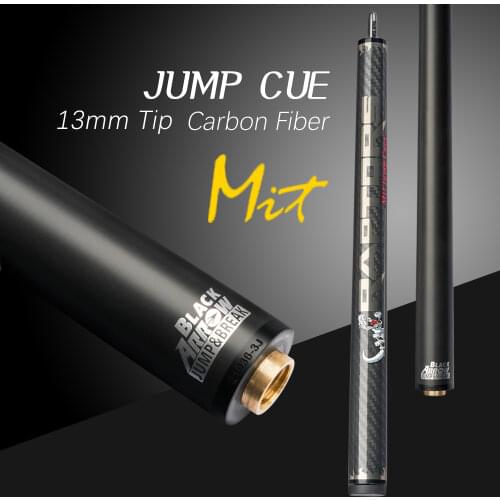 MIT Jump Cue Carbon Fiber Shaft 13mm Bakelite Tip 105cm Smooth Carbon Wrap Technology Adustable Weight Carbon Jump Cue Stick Kit