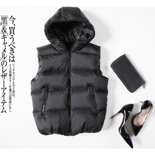 New Jacket High Quality 2021 Autumn And Thick White Goose Down Vest Winter Temperament Womens Clothing