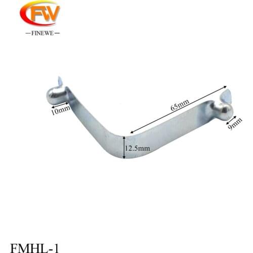 FINEWE 4pcs/bag 9mm double buttons V shape flat metal locking spring clips for tent Wholesale