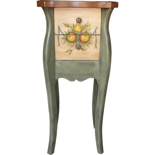 Country Retro Sofa Side Table Corner Table Phone Table Small Apartment Bedside Table Mediterranean Painted Furniture 0150
