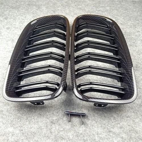 1 Pair Car Styling Carbon Fiber Look Style F31 Replacement Grille for BMW F30 F31 F35 2012+ 320i 325i 328i 335i Glossy Black