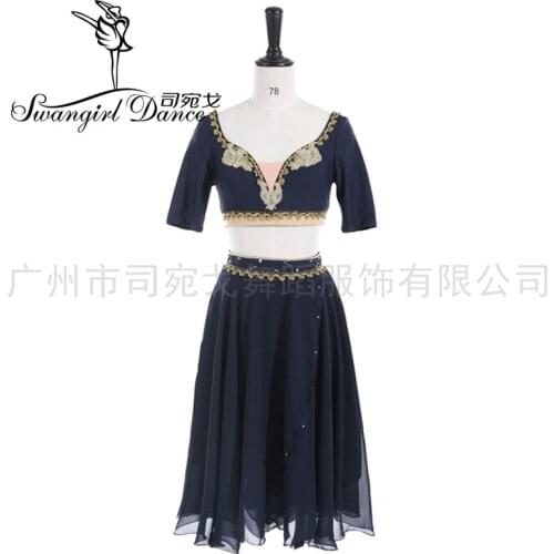 Navy Blue Le Corsaire professional stage ballet costumes women performance ballerina dress BT2073