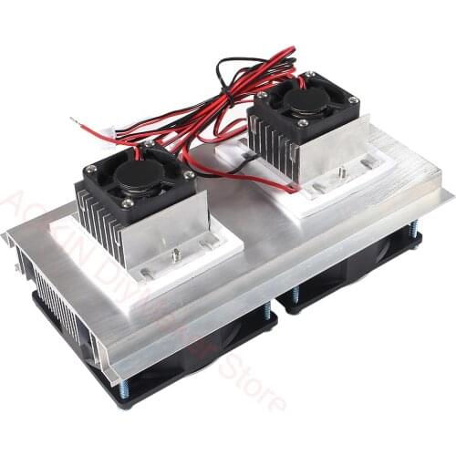 200 x 115 x 8.5mm 120W Thermoelectric Peltier Refrigeration Semiconductor Cooling System Kit Double Fan