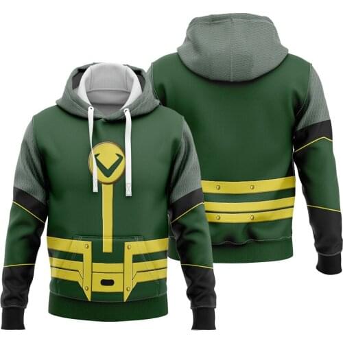 Loki Helmet Hoodie Green Loki 3D Printed Hooded Sweatshirt Casual Streetwear Pullover Sweatshirt