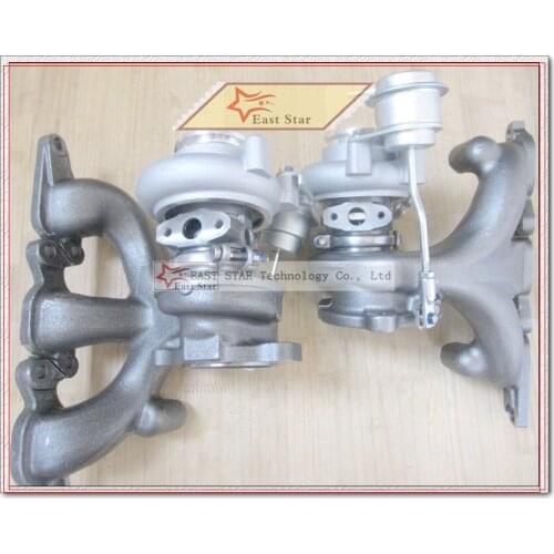 Twin TURBO TD03 49131-05161 49131-05151 8658623 + 49131-05051 49131-05061 8658624 For Volvo S80 XC90 T6 N3P28FT B6284T2 2.9L CL6