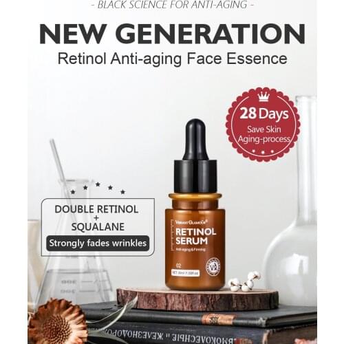 VIBRANT GLAMOUR Retinol Face Serum Moisturizing Whitening Firming Fade Fine Lines Anti-wrinkle Anti-aging Deep Care Essence 30ML