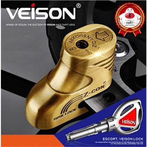 VEISON Moto Scooter Motorcycle Rotor Brakes Disc Lock 5mm Pin Motorbike/MTB + 2 Keys Bicycle Bike Mountain Fixed Anti Theft Lock