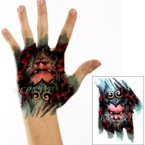 Waterproof Temporary Tattoo Sticker Monkey King animal Fake Tatto Flash Tatoo Hand Arm middle size body art for boy Women Men