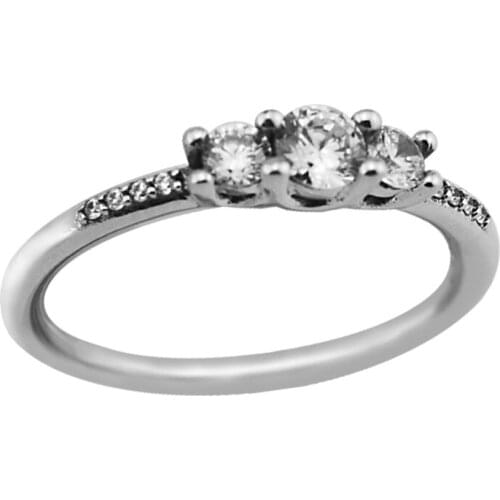 Clear CZ Elegance Rings for Women Engagement 925 Sterling Silver Jewelry Women Rings Fashion Paved Crystal Rings Girls Jewelry