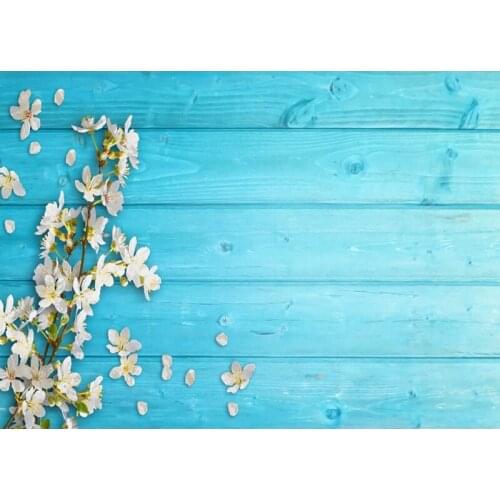 ZHISUXI Vinyl Photography Backdrops Prop Flower and wood planks Theme Photography Background LCJD-171