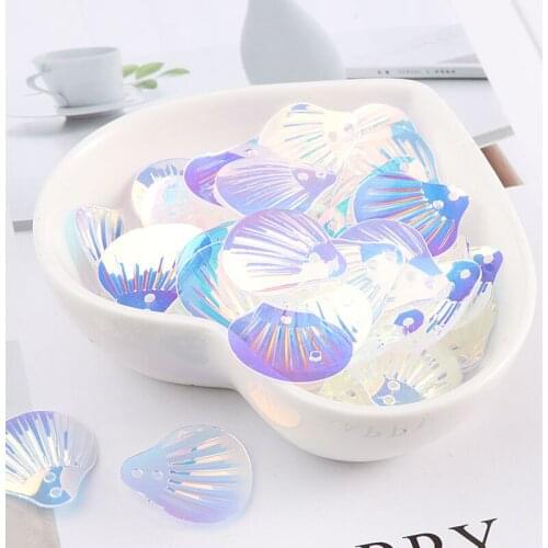 120pcs Motif Wedding Matte Sequins 18mm Shell Shape Sequins DIY Accessories Stitch beads DIY Craft Women Garments Accessories