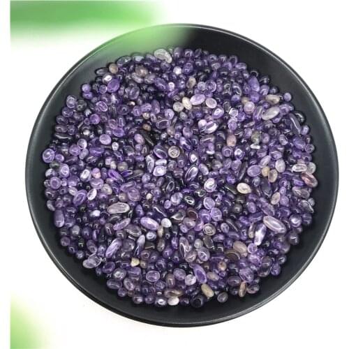 50g 3-5mm Natural Amethyst Purple Quartz Crystal Gravel Round Tumbled Stones Healing Specimen Decor Natural Stones and Minerals
