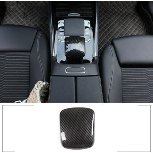 Car ABS Carbon Fiber Speed Gear Shift Knob Cover Cap Sticker Trim for Mercedes Benz GLA Class H247 2020-2021