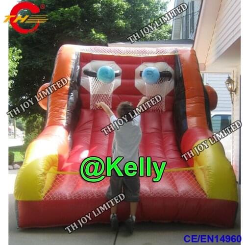 Free shipping cheap inflatable basketball shoot game for sale, commercial inflatable basketball toss shooting game
