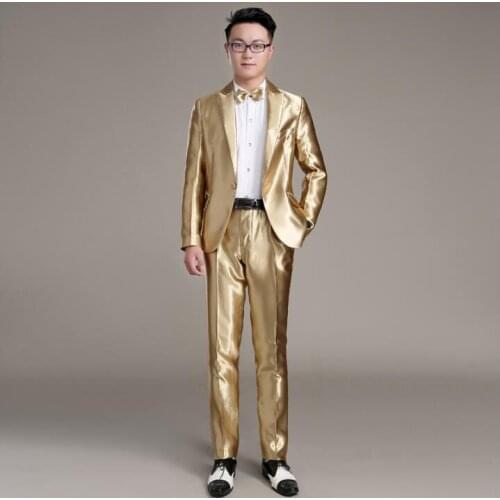 Blazer men formal dress latest coat pant designs suit men gold homme terno masculino trouser marriage wedding suits for mens