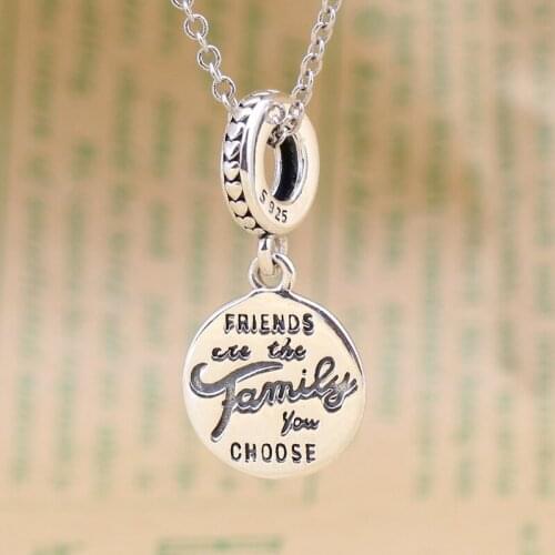 Bewill S925 Sterling Silver Friends And Family Friends And Friends Charms Of Your Choice Beads Fit Original Charms Necklace