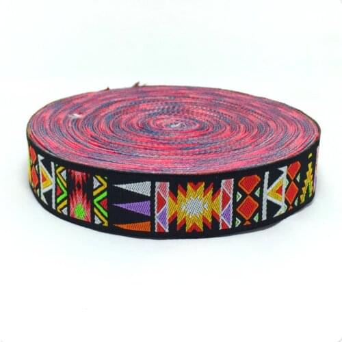 2016 NEW wholesale 3/4'' 20mm 10y/lot Wide geometric restoring ancient Woven Jacquard Ribbon dog chain accessories KTZD16032701