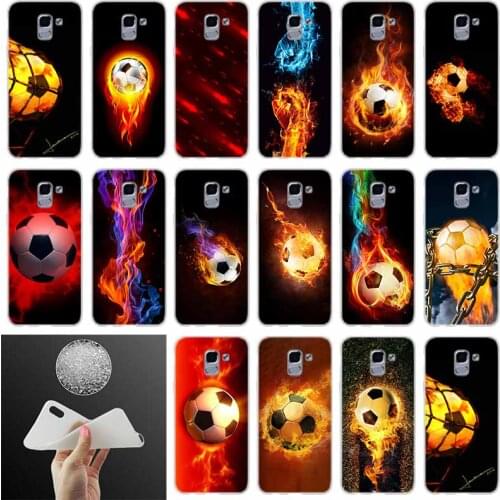 Phone case Cover Fire Football Soccer Ball hot FOR Coque Samsung Galaxy J6 J4 J8 J7 2018 Plus J3 J5 J7 Prime Pro 2017 2016 Casse