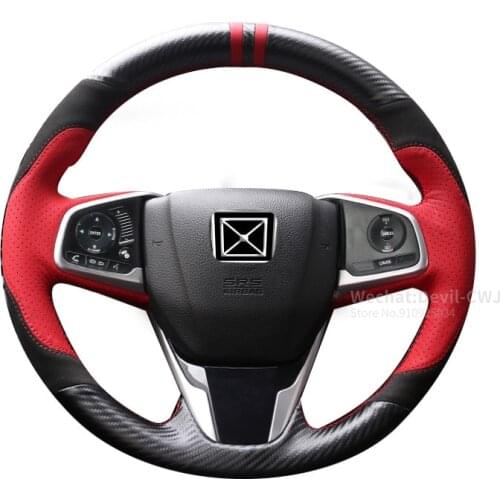 Steering wheel cover For Honda 10th generation CIVIC hand-sewn 5th CR-V 2019 2020 2021 CRIDER ENVIX carbon fiber steering wheel