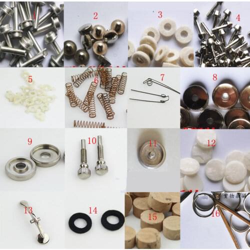 Trumpet Instrument Parts Accessories Fittings All Universal Drop B Key Release Valve Spring Bracket Button Upper and Lower Cover