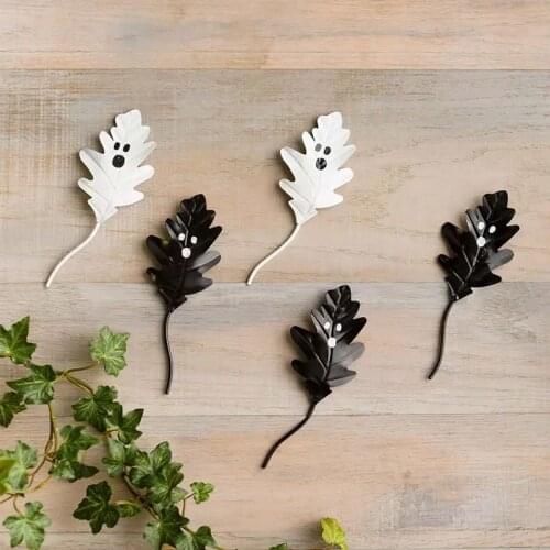 Halloween Art Decorations Grimace Oak Tree Leaf Ghost Arrangement Pendant for Indoor and Outdoor GQ