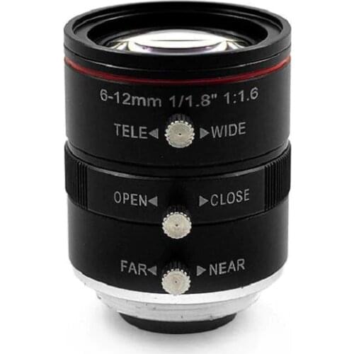 CCTV Camera 6-12mm 1/1.8' Varifocal Industrial vision Lens Manual Zoom Focus C/CS Mount