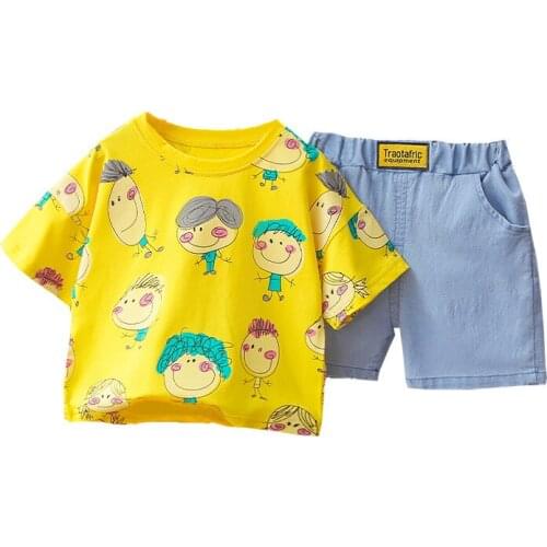 Summer Kids Clothes For Baby Girls Clothing Sets Short sleeve Toddler Boys infant Tracksuit For Girl Suit Children Clothing