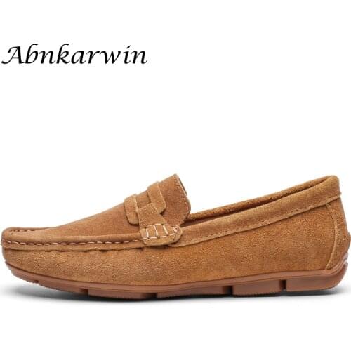 Summer Men Casual Slip On Suede Driving Shoes Leather Moccasins Mocassin Man Mocasines Hombre Dropshipping Center Shoes