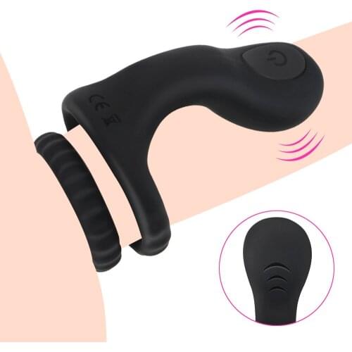 Mens Masturbators Male Cock Ring 10 Vibration Modes Gay Sex Toys Penis Delay Trainer Ring Automatic Masturbating Machine