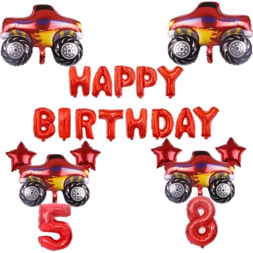 Blaze and the Monster Machines Balloon Set Birthday Party Decoration Happy Birthday Aluminum Balloon Party Supplies