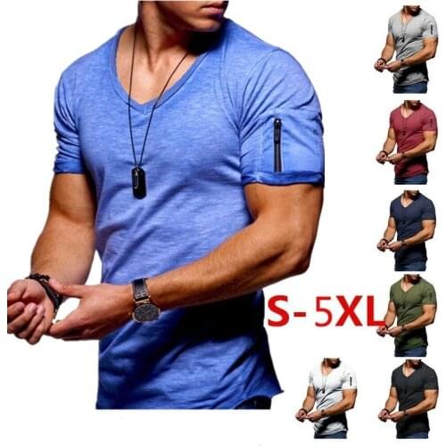 New compression mens gym workout muscle tight T-shirt fitness training suit quick-drying breathable sportswear