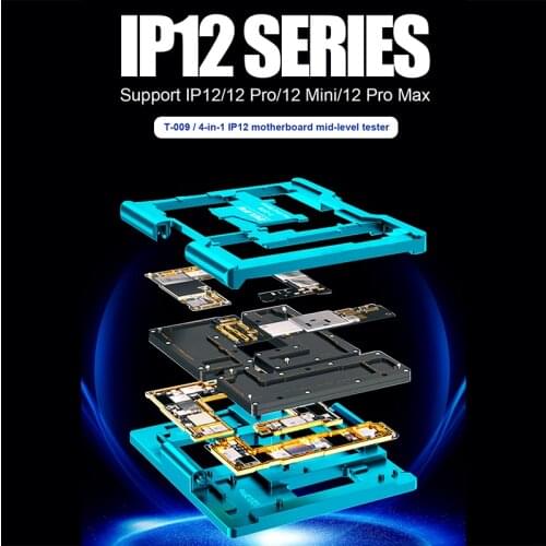 Relife T-009 iphone 12 mini Pro max mid-level test stand, motherboard test,fault detection, LCD touch facial recognition test