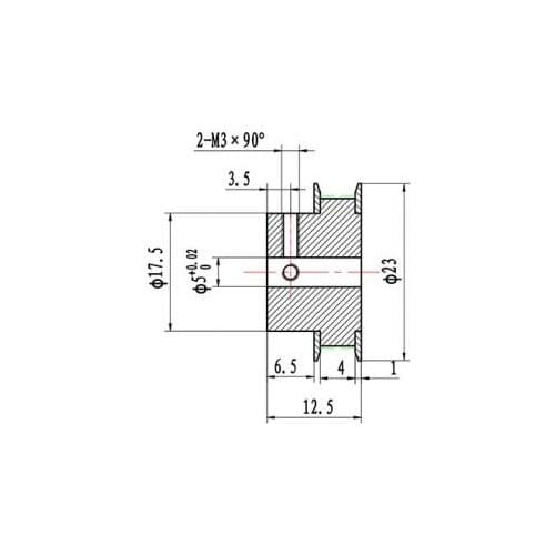 32 tooth 4mm gt2 belt pulley