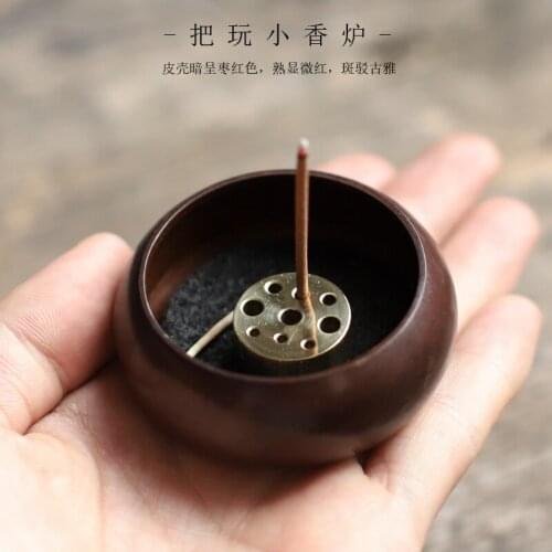 Handmade Pure Copper Incense Burner Home Decoration Antique Style Chinese Palace Crafts Gift Insence Holder Buddhism Decoration