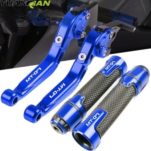 For Yamaha MT 07 MT07 FZ 07 2014 2015 2016 2017 2018-2020 Motorcycle CNC Brake Clutch Levers Handlebar knobs Handle Hand Grips