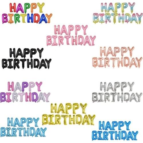 Happy Birthday Balloons Foil Letter Balloon Birthday Party Decorations Kids Adult Gold Birthday Balloons Alphabet Balloons set
