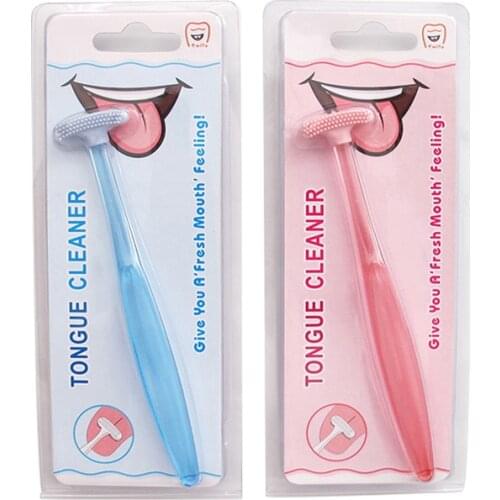 Silicone Tongue Scraper Brush Cleaning The Surface of Tongue Oral Cleaning Brushes Tongue Scraper Cleaner Fresh Breath Health