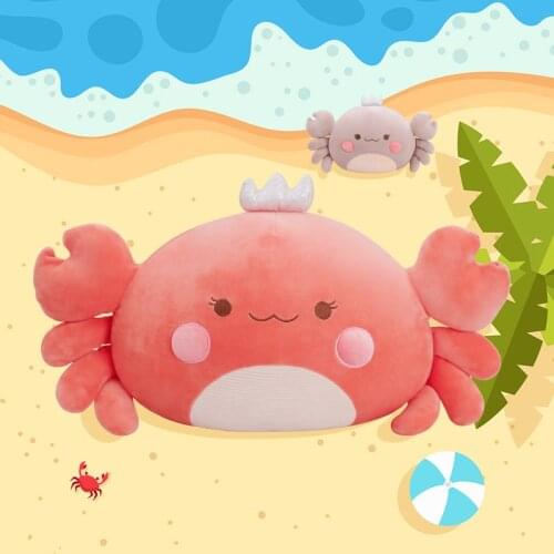 Cute king crab cuddling pillow doll girl sleeping with doll bread crab Plush Doll