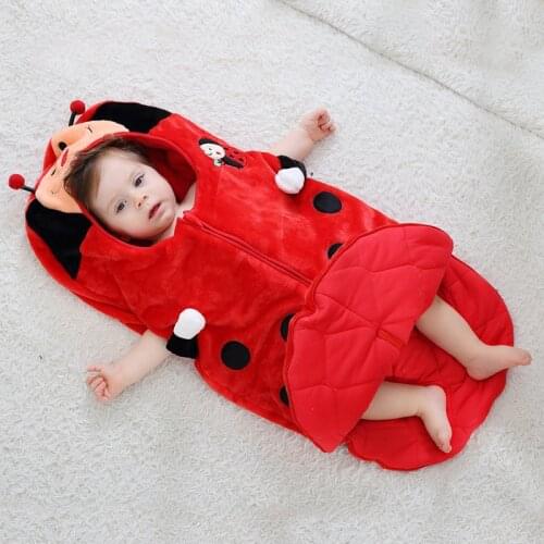 Ladybug Sleeping Bags for Toddler Children Boys Girls Fun Animal Super Soft Plush Sleeping Bag