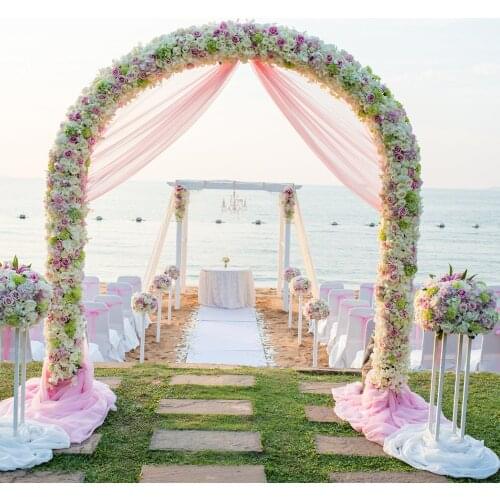 10M Wedding Organza Chiffon Fabric White Pink Roll Sheer Crystal Fabric Wedding Decoration Event Party Supplies Decor Accessorie