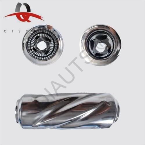 [QISONG] Free Shipping Stainless Steel Universal Car Auto Exhaust Middle Dissipative Tuning Muffler Branch Sound Tuning Pipe