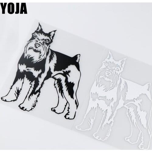 YOJA 12.4X16.6CM Schnauzer Dog Animal Car Sticker Vinyl Decals Motorcycle Accessories ZT4-0195