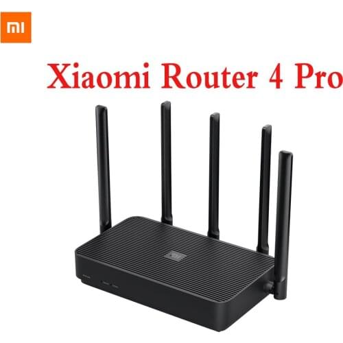 Xiaomi Router 4 Pro Gigabit 2.4G/5.0GHz Dual-Band 1317Mbps 128RAM Wifi Repeater 5 High Gain Antennas Wider IPv6 Wireless Router