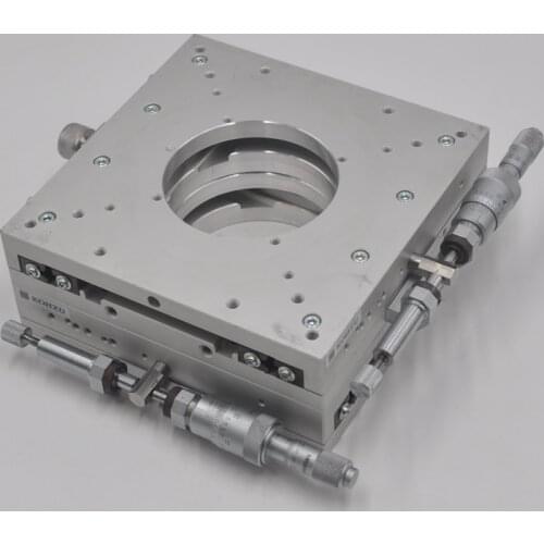 YM16A-S1-1B KOHZU manual XY axis two-dimensional transmissive thickness adjustment fine adjustment slide aluminum alloy
